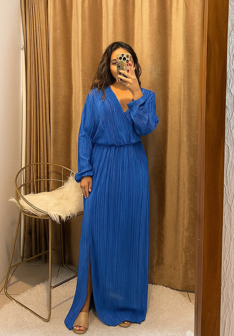 Vestido de lactancia, Zara/Love azul corrugado