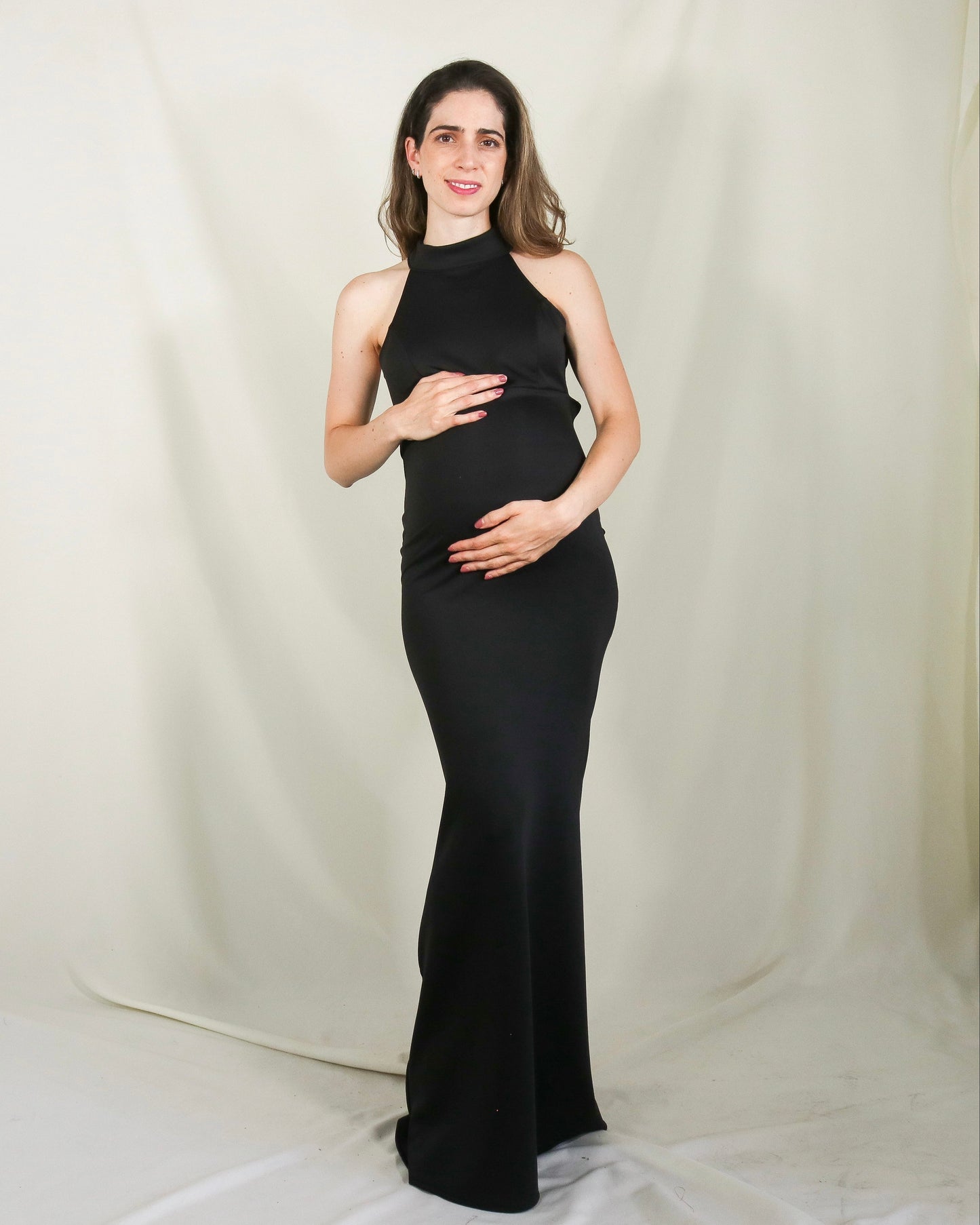 Vestido Eugenia, negro neopreno