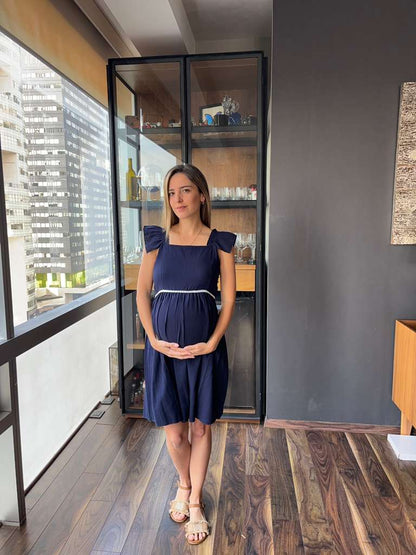Vestido de maternidad tirantes olanes (varios colores)