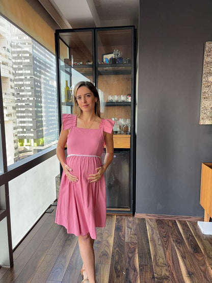 Vestido de maternidad tirantes olanes (varios colores)