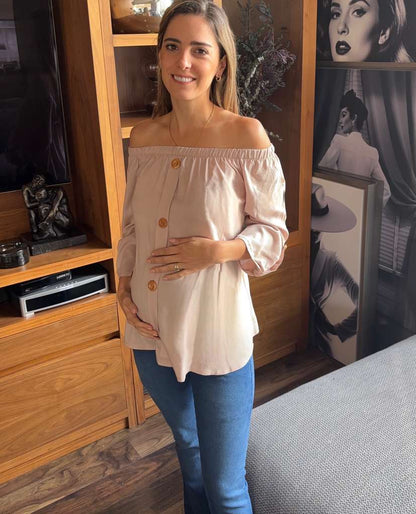 Blusa de maternidad con botones (varios colores)