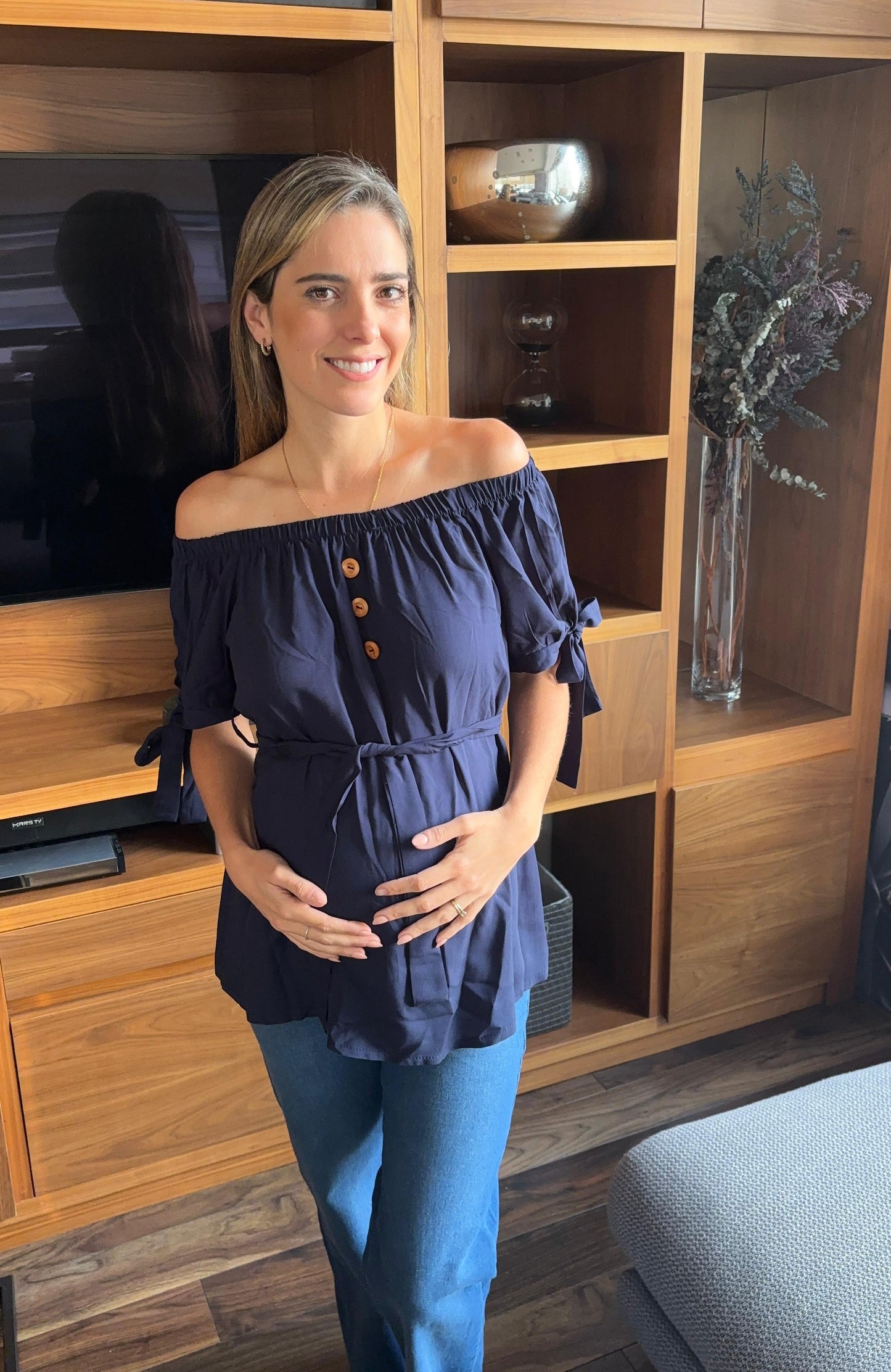 Blusa de maternidad con botones (varios colores)