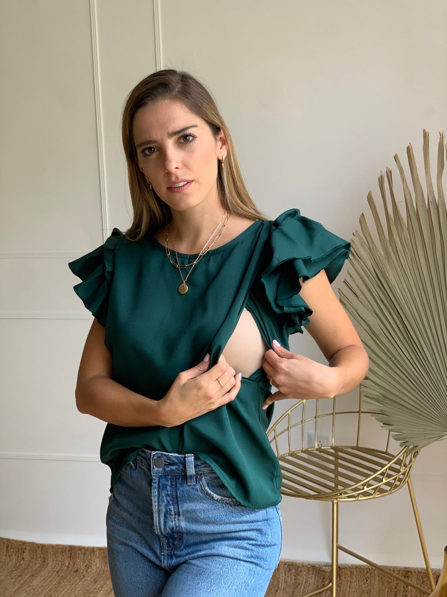 Blusa de lactancia, Adri verde  Medellín