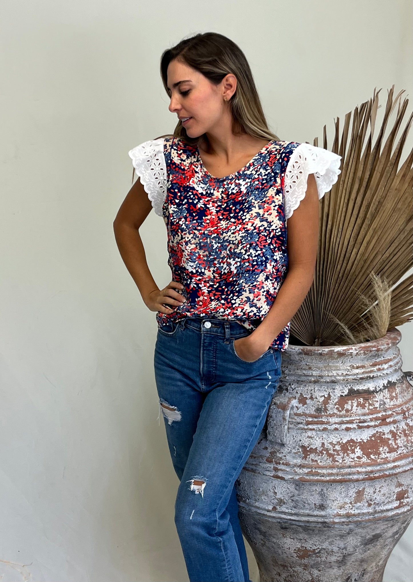Blusa de lactancia Andy brissa red con encaje